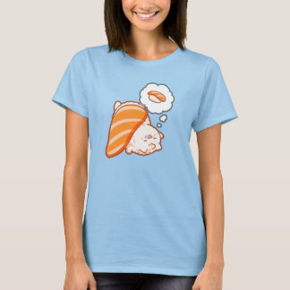 Camiseta Presente de comida de gato sushi salmão Neko Sake