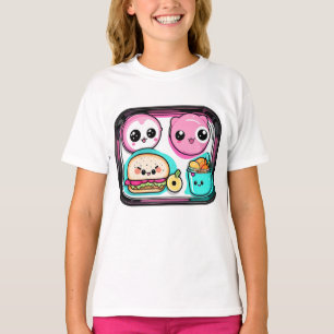 Camiseta Presente de Comidas de desenho para crianças