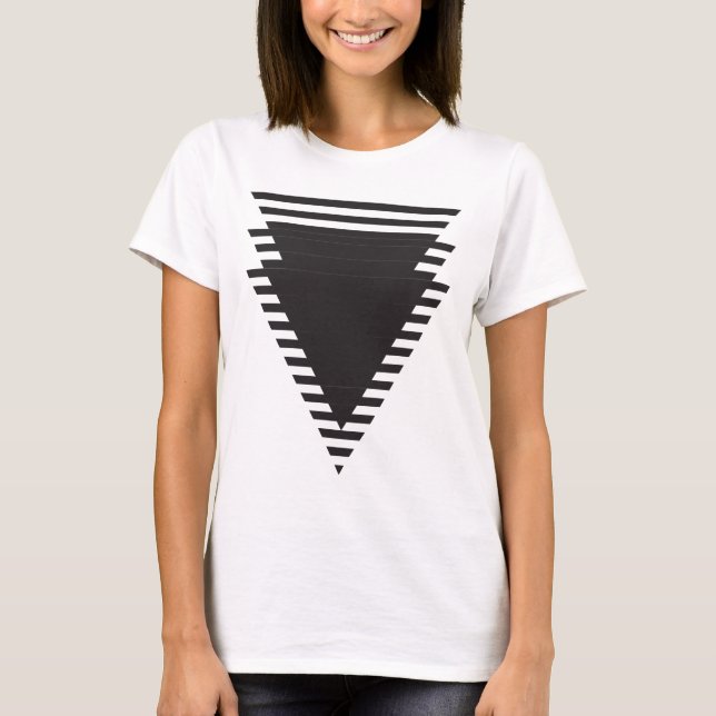 Camiseta presente de composição de triângulos (Frente)