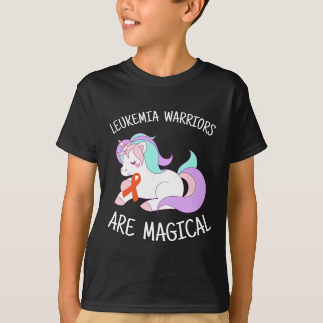 Camiseta Presente de Consciência da Leucemia Unicórn (Frente)
