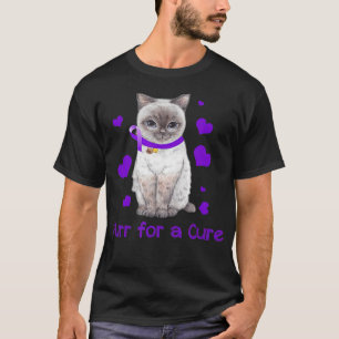 Camiseta Presente de Consciência do Alzheimer Purr Cute Cat