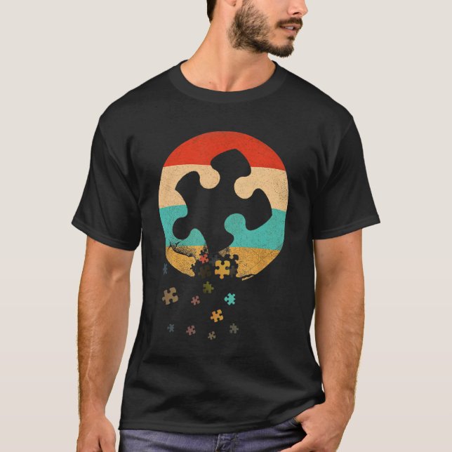 Camiseta Presente de consciência para o autismo bonito Vint (Frente)