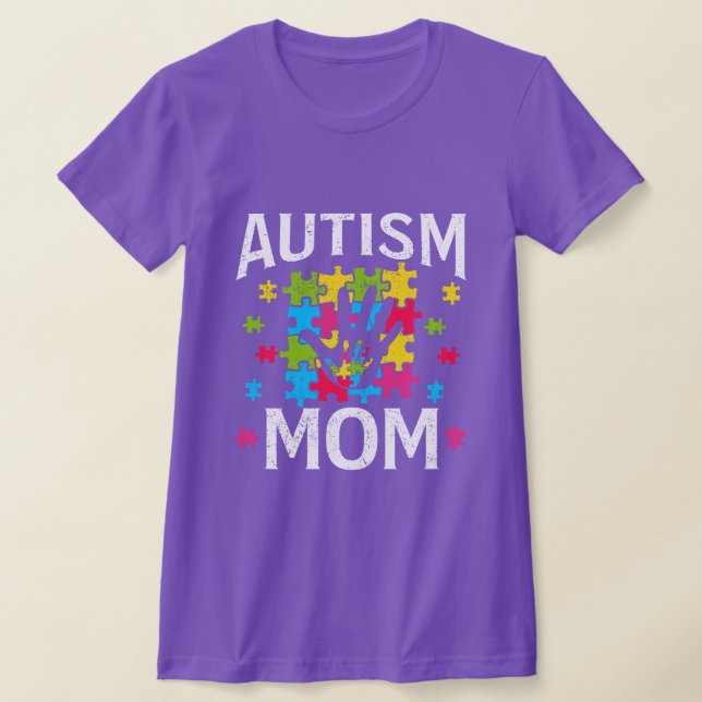 Camiseta Presente de Conscientização do Autismo para Mãe  (Postura )