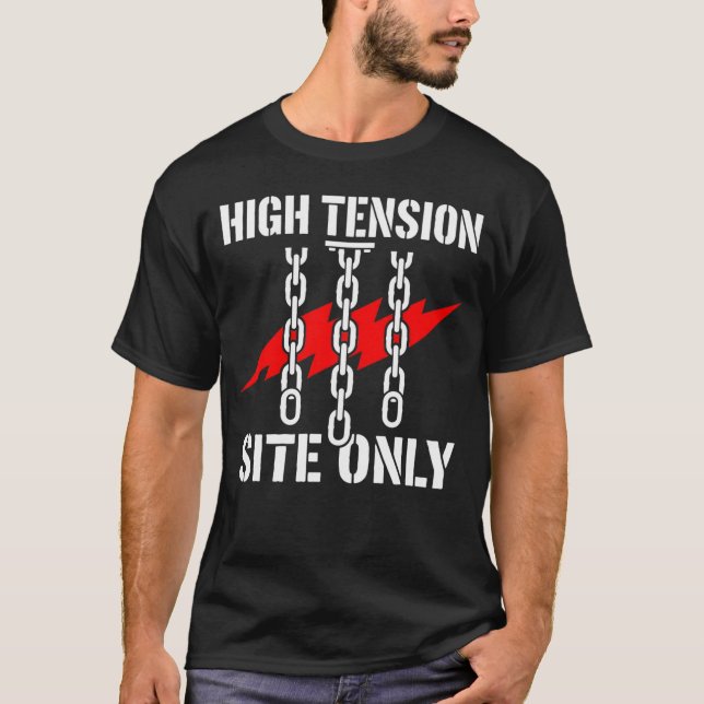 Camiseta Presente de Construção Apenas para Local de Alta T (Frente)
