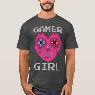 Camiseta Presente de Controle de Jogos de Vídeo para Menina
