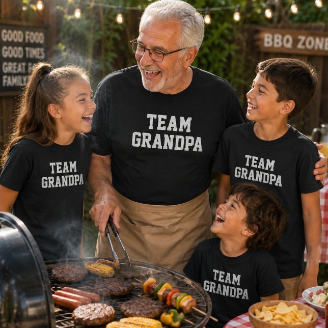Camiseta Presente de Correspondência para Avô e Crianças Fa (Criador carregado)