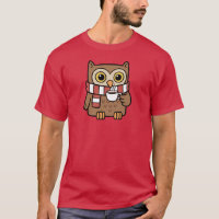 Presente de Coruja de Desenho Animado Fofo Bebendo