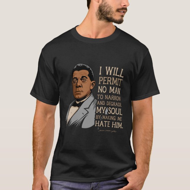 Camiseta Presente de cotação do Booker T Washington para hi (Frente)