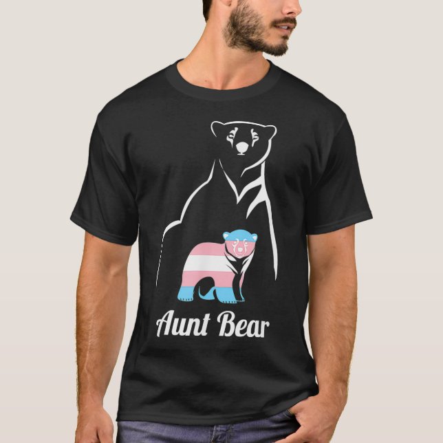 Camiseta Presente de Criança Trans da tia Bear LGBTQ (Frente)