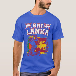 Camiseta Presente de críquete do Sri Lanka, Traço de Pincel
