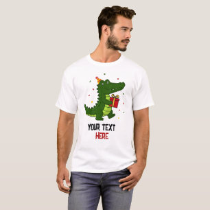 Camiseta Presente de Crocodilo Fofo
