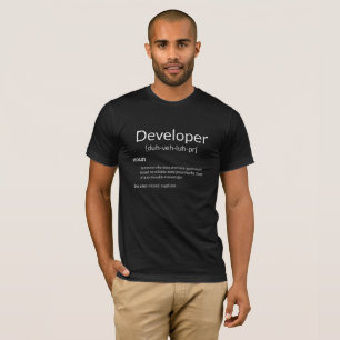 Camiseta Presente de definição de desenvolvedores engraç