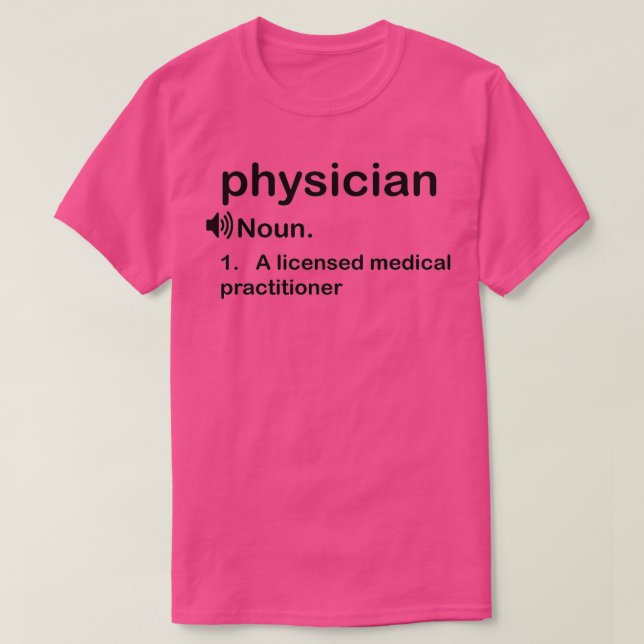 Camiseta Presente de Definição de Médico Engraçado 3 (Frente do Design)