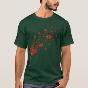 Camiseta Presente de dente-de-leão besouro motivo animal jo