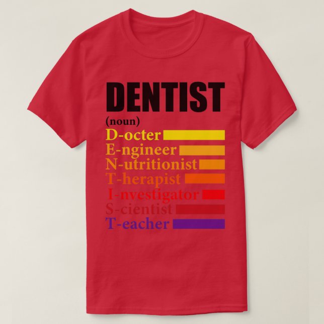 Camiseta Presente de Dentist Definition 5 (Frente do Design)