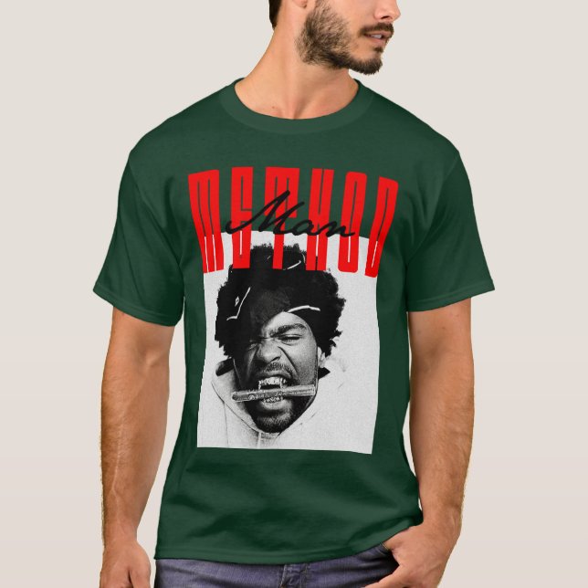Camiseta Presente de design de arte de fã estético do Metho (Frente)