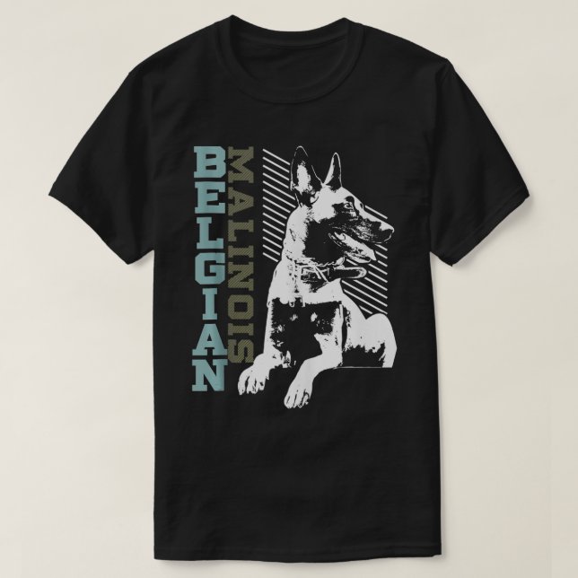 Camiseta Presente de design de Cachorros Belga Malinois T (Frente do Design)