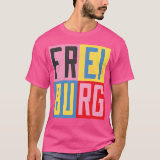 Camiseta presente de design de cidades de Freiburg
