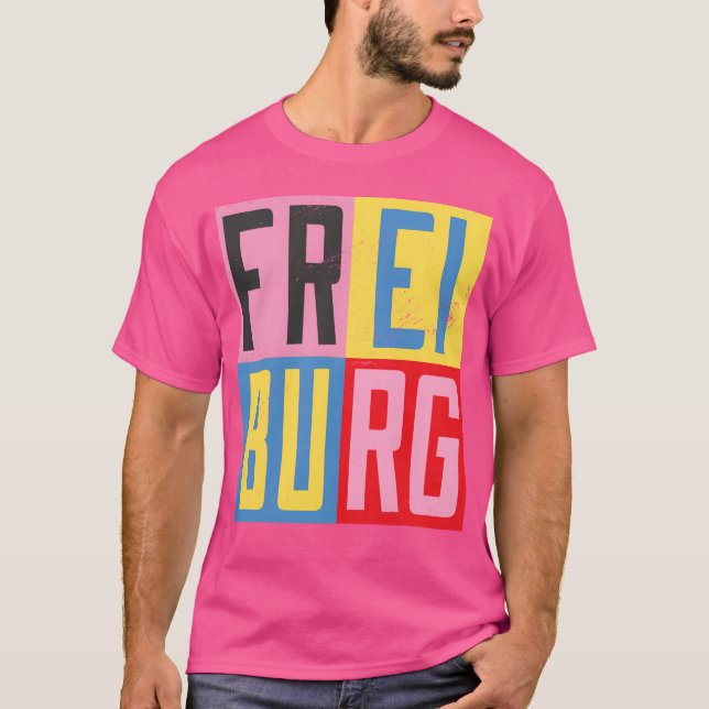 Camiseta presente de design de cidades de Freiburg (Frente)
