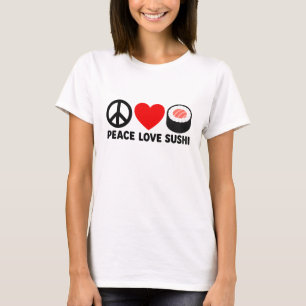 Camiseta Presente de Design de Comida Japonesa Fofa Sushi P