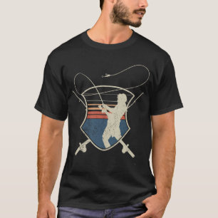 Camiseta Presente de design de pôr do sol retrô de bagre pa