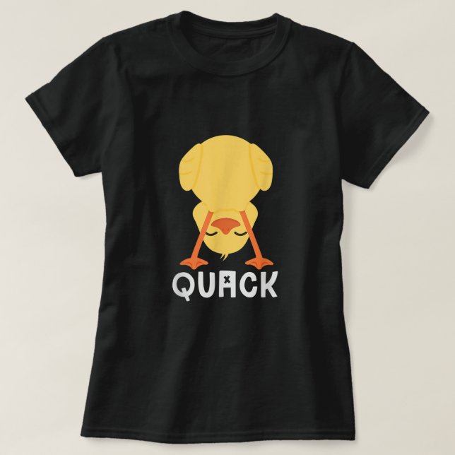 Camiseta Presente de Design de Quack Duck Engraçado (Frente do Design)