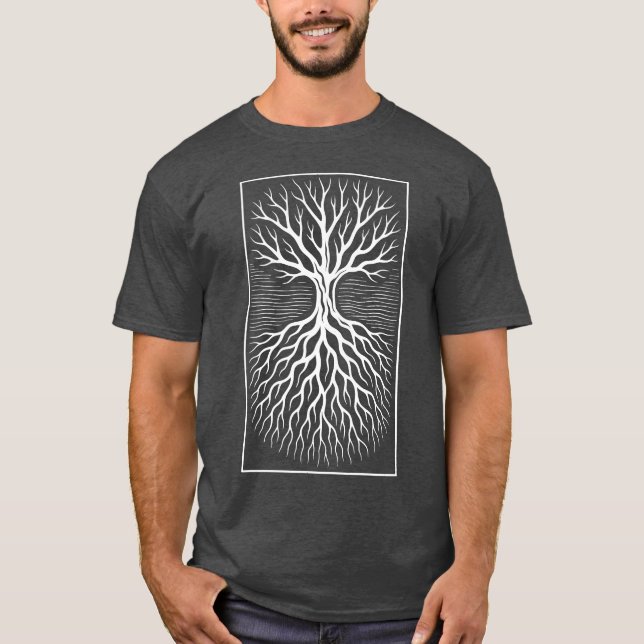 Camiseta Presente de Design de Sistema de Raiz de Árvore pa (Frente)