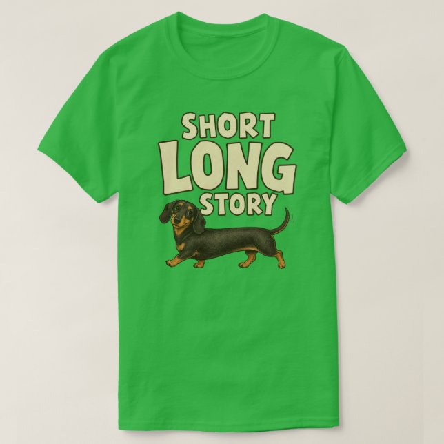 Camiseta Presente de Design para Amantes de Cachorro Dachsh (Frente do Design)
