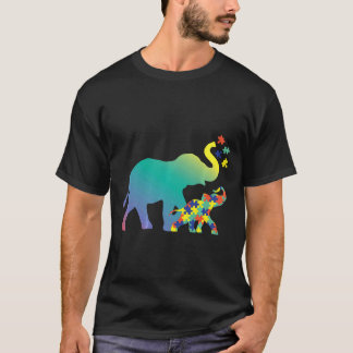 Camiseta Presente de Design para Mãe Autista-Autista Elefan