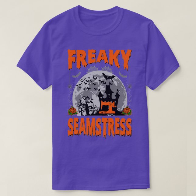 Camiseta Presente de Dia de as Bruxas engraçado Freaky Seam (Frente do Design)