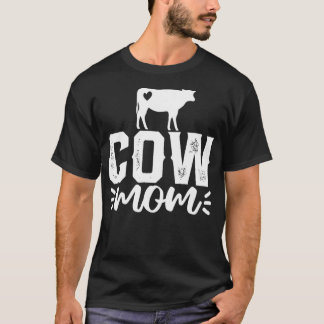 Camiseta Presente de Dia de as mães da mãe de vaca