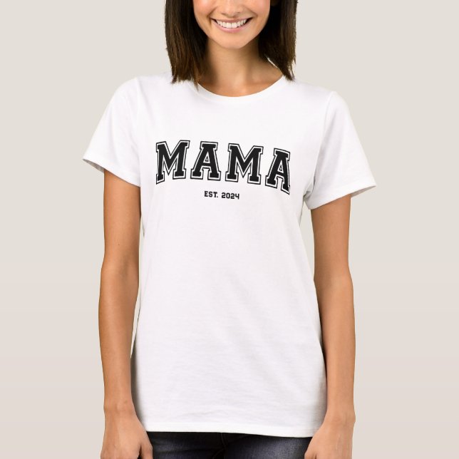 Camiseta Presente de Dia de as mães da mãe personalizada (Frente)