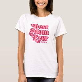 Camiseta Presente de Dia de as mães de Groovy Rosa, Melhor 