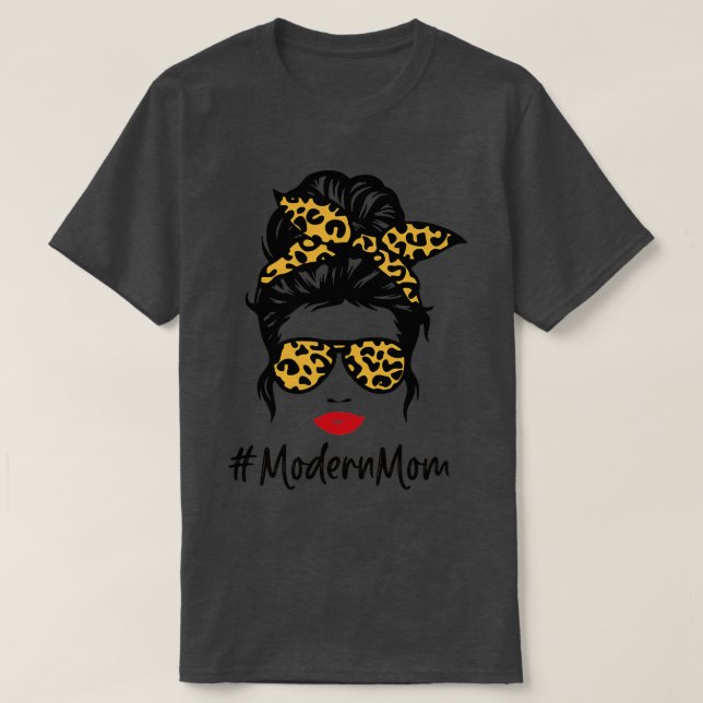 Camiseta presente de dia de as mães Mãe moderna (Frente do Design)