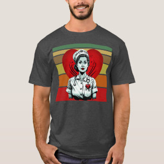 Camiseta presente de dia de os namorados de enfermeira vint