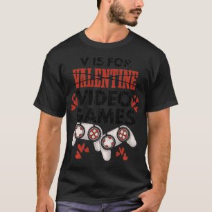 Camiseta Presente De dia de os namorados Para O Vídeo Gamer