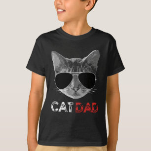 Camiseta Presente de Dia de os pais de Gato para Gaquetas d
