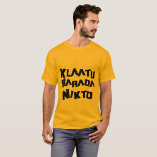 Camiseta presente de Dia de os pais klaatu barada nikto sci