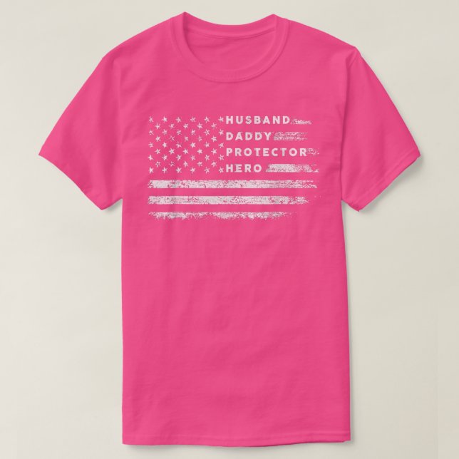 Camiseta Presente De dia de os pais Para Pai, Protetor De P (Frente do Design)