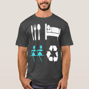 Camiseta Presente de Disposição Repetida de Linhas do Sono