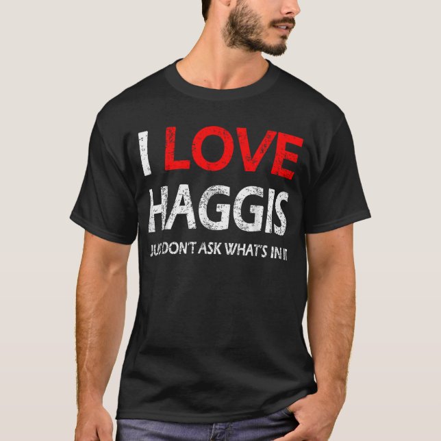Camiseta Presente De Diversão Escocês Do Haggis Da Escócia  (Frente)