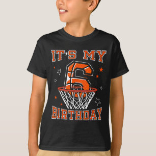Camiseta Presente De Duna De Aniversário De 6 De Basquete C
