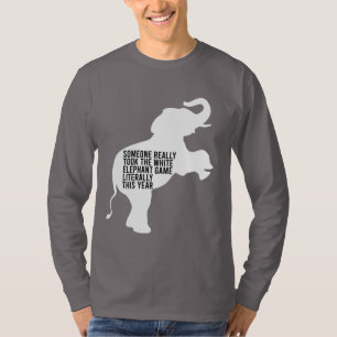 Camiseta Presente de Elefante Branco Literalmente Pior