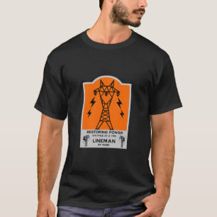 Camiseta Presente de Eletricista de Linha de Energia