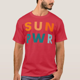 Camiseta Presente de Energia Renovável Solar do SUN PWR par