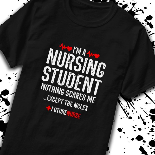 Camiseta Presente de Enfermagem do Estudante - Prep NCLEX - (Criador carregado)