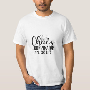 Camiseta Presente de Enfermeira Coordenadora de Caos Vida d