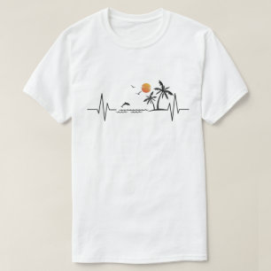Camiseta Presente de Enfermeira Tropical Arte de EKG do R