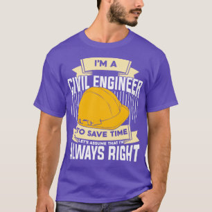 Camiseta Presente de Engenheiro Civil de Engenharia Engraça