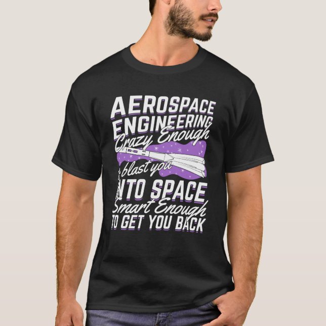 Camiseta Presente de Engenheiro de Engenharia Aeroespacial  (Frente)